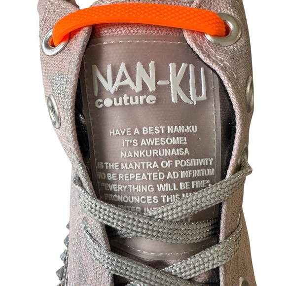 NIB Free People x Nan-ku Cruise Studded Hi Top Sneakers, Mellow Mauve, 41/11 - Picture 8 of 10